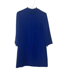 Eliza J Crepe Shift Dress Blue Size 8 Women's